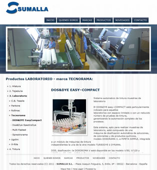 website sumalla.es - productos